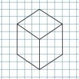 cube en perspective axonométrique